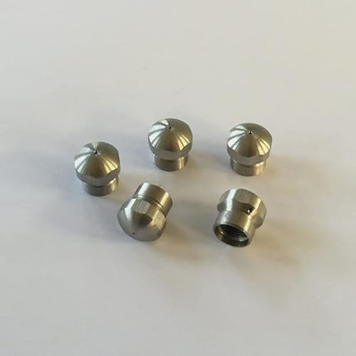 5 st rengöringsmunstycke, 1/8 tum rostfritt stål högtrycksrör avlopp rengöring muddringsmunstycke 14 mm