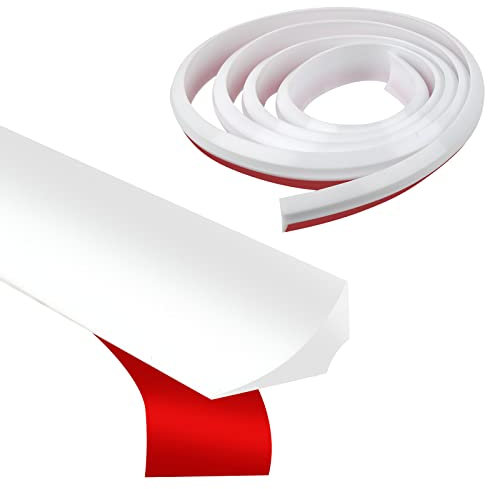 Duschwassersperre 2m Trennung Von Nass und Trocken Schwallschutz Gummilippe Selbstklebend Dusch Wassersperre Duschdichtung Selbstklebend Silicone Water Retaining Strip Selbstklebende Duschdichtung