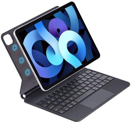 Magic Keyboard fodral för iPad Air 4 | iPad Air 5, trådlöst Bluetooth-tangentbord fodral styrplatta tangentbordsfodral med magnetiskt stativ