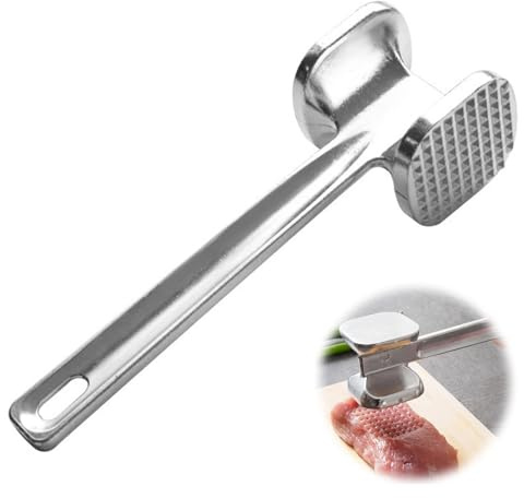 Meat Tenderizer Hammer, Flat Hammer Stainless Steel Meat Tenderizer Hammer Tool Mallet Pounder for Steak, Chicken, Poultry, Beef, Tool Used for Kitchen & BBQ