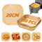 Papier Sulfurisé Air Fryer 100 Pièces, ELEPRUC Papier Cuisson 20 x 20 cm, Air Fryer Paper Liner Non Blanchi, Anti-adhésif Carré Paper Liners, Air Fryer Baking Paper pour 4.5-8L Friteuse Sans Huile