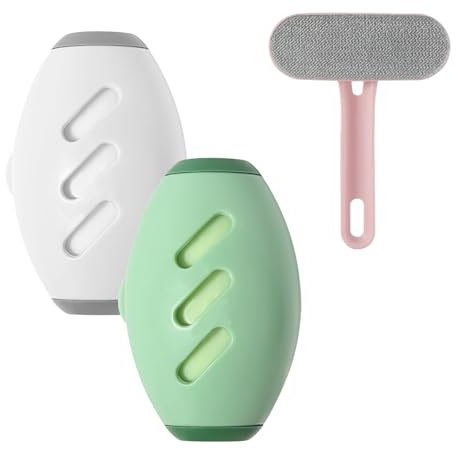 Laitejituan 2 Pezzi Rullo Anti Pelucchi Lavabile Riutilizzabile Rullo di Lanugine Riutilizzabile Portatile con Spazzola Leva Peli Animali Domestici per Vestiti Peli di animali domestici