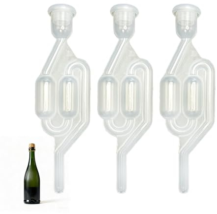 Fermentation Tube with Fermentation Lock, Bubbler for Beer and Wine Brewery, Airlock Tube for Sauerkraut and Juice, Essential Accessory for Brewers