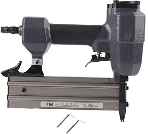 F50 Pistola sparachiodi pneumatica Professionale per la lavorazione del legno Cucitrice pneumatica per chiodatura ad aria Resistente 20% di potenza in più Maniglia ergonomica per