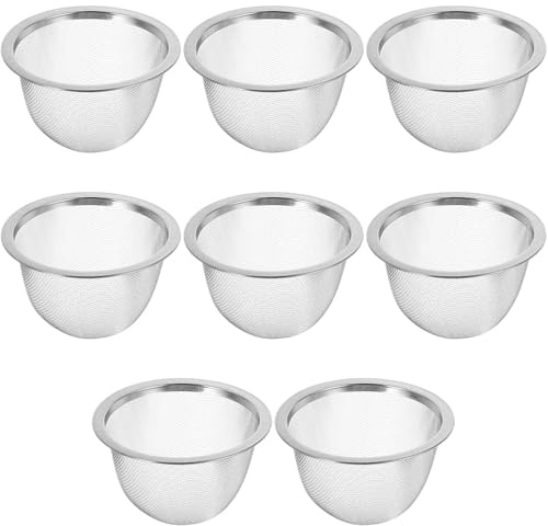 Confezione da 8 colini in rete per teiera da 7,6 cm, in acciaio inox, ricambio per infusore per ingredienti, zuppe, caffè, succhi di frutta