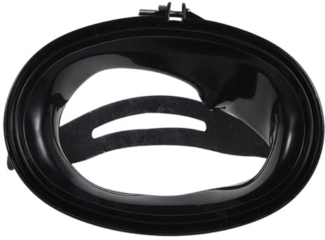 ROMISBABA Maschera Subacquea per Adulti in Pvc Lente Singola HD Antiappannamento, Occhiali da Sub Neri Guarnizione in Silicone e Cinturino Regolabile per Snorkeling, Pesca e Sport Acquatici