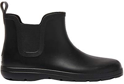 Totes Men's Chelsea Rain Boots - Waterproof Ankle Deck Boots Anti-Slip Comfort Rubber Boots Chelsea Garden Shoes for Fishing, Outdoors, Yard Work, Black, 11