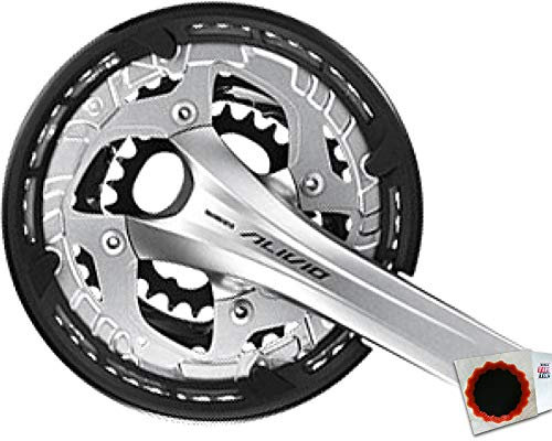 SHIMANO Kurbelgarnitur ALIVIO FC-T4060 175mm 48-36-26Z. 2pcs. 9f. Silber Fahrrad