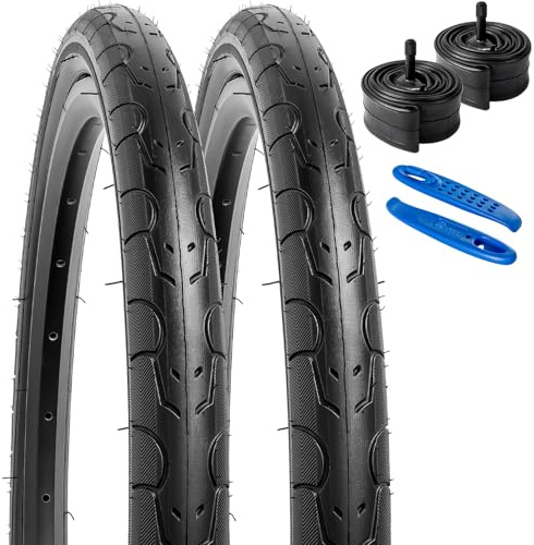 YunSCM 2 st 20 tum cykeldäck 20 x 1,50 däck 40-406 och 20 tum innerslangar AV32 mm ventil kompatibel med 20 x 1,50 20 x 1,5 vägcyklar, stadscyklar cykeldäck