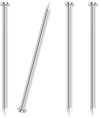 200 PCS Round Head Nails, 2 Inches Hardware Nail, Nails for Hanging Pictures, Wood Nails, Silver Nails, Household Nails