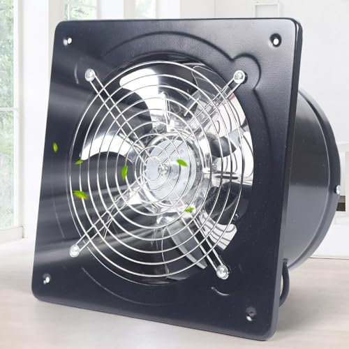 Treeisland Abluftventilator 200mm Badlüfter 850m³/h Axialventilator Industrie Rohrventilator für Küche Badezimmer Garage Untergeschoss