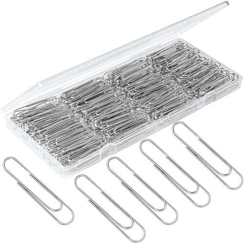 300 Pcs Large Paper Clips, 2 Inch Jumbo Paperclip, Stainless Steel Paper Clips Large, Silver Paperclips for Home, School, Office Supplies
