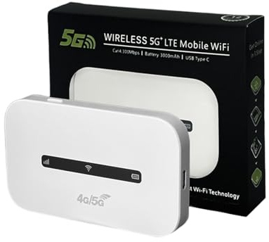 Dispositivi Punto di accesso WiFi per Viaggi – Router WiFi Mobile, 3,86 x 2,32 x 0,71 pollici, Dispositivo Punto di accesso Internet 4G WiFi elevato | Tipo di dispositivo Punto di accesso Mobile