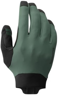 SHIMANO Herren Enduro Handschuhe, Olive, L