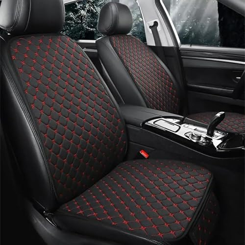 SGLEULRC Linen Car Seat Covers for Kia Telluride 2020 2021 2022 2023 2024, Full Set Four Seasons Anti-Slip Seat Breathable Soft Seat Covers with Backrest Protector Seat Cushion Accessories,Black-Red