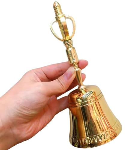 Campana Sonora | Timbre De Latón para Altar | Instrumento De Sonido Y Herramienta Ritual para Hogar Cena Aula Boda Iglesia Navidad | Escuela