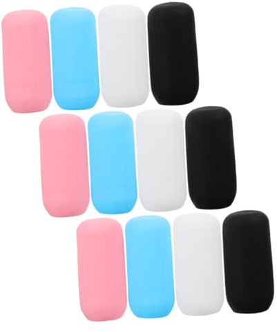 Beaupretty 12pezzi Manicotti per Bottiglie da Viaggio Manicotti Elastici per Contenitori da Viaggio in Silicone Copribottiglie di Perdite Copricontenitori da Elastici