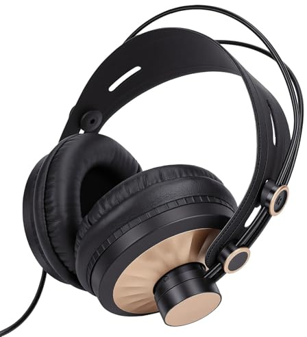 Diyeeni Kabelanslutet Spelheadset, 50 Mm Driver HiFi Stereo Over Ear-hörlurar med Stängd Kammardesign och Mjuka öronkuddar, för PC Gaming Music Studio DJ-inspelning