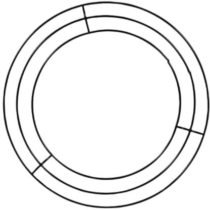 Floral Garden Wire Metal Wreath Form - 8 Inch Diameter - 2 Count