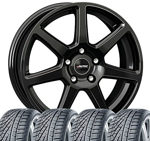 4 Winterräder Winterkompletträder Tallin 8x19 ET 40 5x112 Schwarz mit 245/40 R19 98V NEX Winguard Sport 2 XL M+S 3PMSF kompatibel mit CUPRA Ateca Formentor