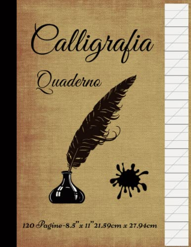 Quaderno Calligrafia: Quaderni Per la Calligrafia e lettering | Quaderno Per Esercizi Di Calligrafia E Hand Lettering | 120 Pagine