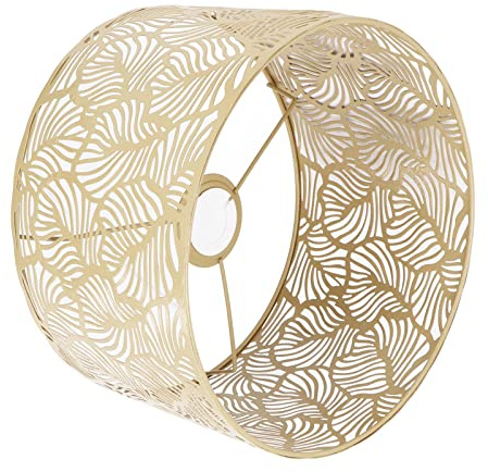 Tissting Kleine Lampenschirme E27 E14 Eisen Textur Lampenschirm 25 x 16 cm Nordischen Stil Intervention Lampshades für Tischlampen, Stehlampen, Hängelampen Gold