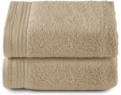 Top Towel - Premium - Toallas de baño Grandes - Toallas baño -2 Toallas de Manos -50 x 100 cms - Algodon 100% - 600 Gramos - Camel