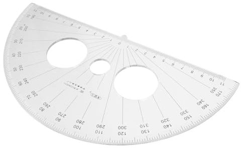 TEHAUX Winkelmesser Für Geometrie Multifunktions-winkelmesser Aus Kunststoff Halbkreis-winkelmesser-werkzeug Kreismesslineal Für Zeichnen Messlineal Mit Präziser Abmessung