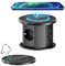 WildFun Versenkbare Steckdose,Pop Up Outlet Steckdose für Küchenarbeitsplatte, versteckte Steckdose mit 15W Wireless Charger 3 AC Stecker 1 USB-A und 1 USB-C Port