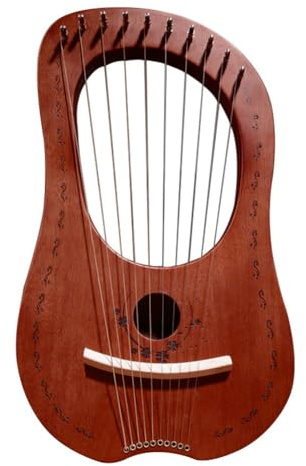 Arpa in miniatura Lyre Popolare In Legno, Arpa Celtica Dieci String Mogano Viaggio Lyre, Strumento Musicale In Acciaio Per Principiante Adulti Pratica Bambini Apparizioni Eventi Musicali