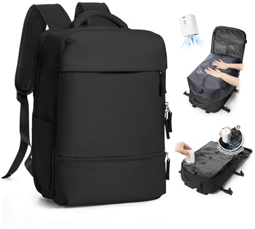 SZLX Sac à Dos Sous Vide Bagage à Main Pour Femmes, Sac à Dos Airbag Avec Système De Vide Pour Le Voyage, Ryanair Travel Ruscksack Taille Cabine Avec Pompe étanche Valise Sous Vide Pour Homme