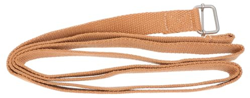 ROMISBABA Ceinture De Yoga Extensible 1,83 m En Coton Solide Marron, Bande Élastique De Traction Multifonction Pour Fitness, Pilates Et Étirements, Sangle Portable Pour Exercice Et Musculation