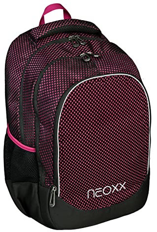 neoxx Fly Schulrucksack - Rucksack für die Schule, Leichter Schulranzen aus recycelten PET-Flaschen, Schultasche für Mädchen und Jungen (Crazy in Mesh)