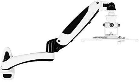 BNNP Projector Mount Universal Projector Wall Mount Gas Spring Full Motion 2-7kg Projector Mount with Hook Tray and 1/4 inch Screws Projector Wall Shelf Tripod Shelf (Color : Gold)