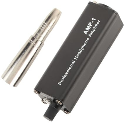 Fabater Amplificador de Auriculares XLR a 3,5 Mm Metal Control de Volumen de Auriculares XLR a 3,5 Mm Fácil de Operar para Dispositivos de Audio de Alto Rendimiento