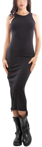 Toocool Abito Midi a Canotta Costine Vogatore Estivo Vestito Aderente VI-3440