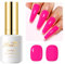 Imtiti Rosa Nagellack, semi-permanent, 15 ml, warm, Rosa, UV-Gel, semi-permanent, UV, LED, Soak Off Gel, Nail Polish, French Nagellack, semi-permanent, DIY Nail Art Kit