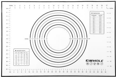 GWHOLE Silikonmatte Backmatte Silikon 40 x 60cm, große Silikonmatte Küche Antihaft, BPA-Frei Backunterlage für Teig ausrollen & Backen, Schwarz (40 × 60cm, Schwarz)