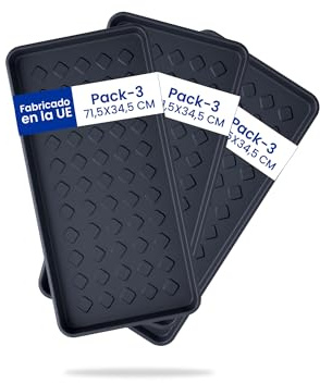 GARDENIX Juego de 3 bandejas Bandejas para Zapatos - Base para secar Zapatos 71,5 x 34,5 x 3 cm, Alfombrilla para Zapatos, Bandeja de Goteo para Zapatos, Bandeja para Plantas