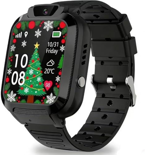 Tzzulsx Smartwatch Bambini GPS, Orologio Smartwatch Bambini con Telefono SOS IP68 Impermeabile Chat Vocale Modalità Classe Sveglia, Orologio Intelligente per Ragazza e Ragazzo