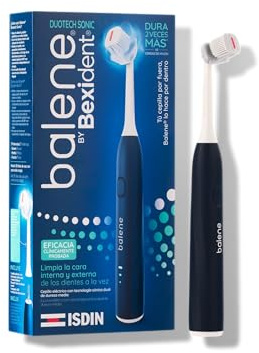 ISDIN Balene by Bexident® Duotech Sonic Blue | Cepillo de Dientes Eléctrico | Limpia la Cara Interna y Externa de los Dientes a la Vez | Limpieza Profunda y Efectiva | Cabezal Dureza Media