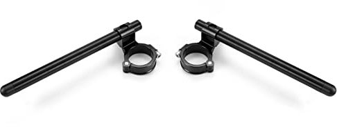 Fullibars Ø 37mm stummellenker für moto gabel Ø 37mm cafe racer stummellenker Erhöht 2.5cm mit neigung 10 °mit Lenkrohre 22.2mm aus Aluminium