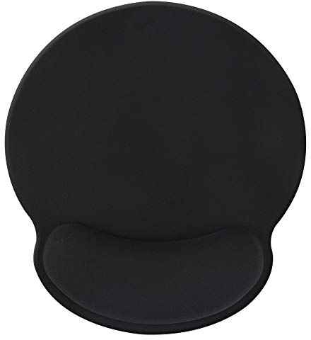 Jahosin Alfombrilla de ratón con Soporte para muñeca,reposamuñecas ergonómicas de Color Negro,cómoda Almohadilla de Espuma viscoelástica Antideslizante para computadora y oficina-25x23 WristBlack2