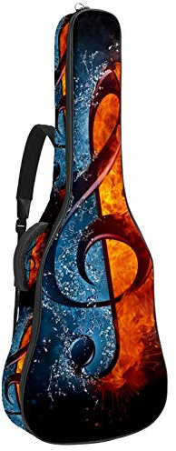 Gitarren-Gigbag, wasserdicht, Reißverschluss, weich, für Bassgitarre, Akustik- und klassische Folk-Gitarre, Tasche für Feuer und Wasser