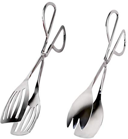 Cabilock 2piezas Inoxidable Para Ensaladas y Buffet Clip De Cocina Resistente Tipo Tijera Utensilio Para Alimentos y Reuniones Diseño Ergonómico y