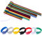 ASTER 70 Stück Klettband Kabelbinder wiederverwendbar, 7 Farben Klettverschluss 11/12/15/18/20cm Verstellbare Kabel Organizer für Hause und Büro, Schleife klettbänder