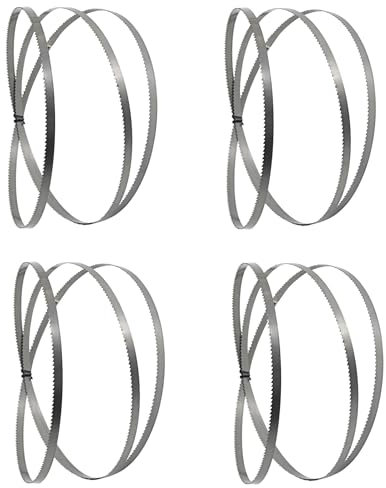 FMNian 4 Stück Bandsägeblatt 58-1/2 Zoll 1490 mm 1490 x 6,35 x 0,35 mm für Scheppach BASA 1.0 Holzbandsäge