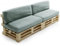 bananair - Palettenkissen Outdoor Wasserdicht & Abnehmbar - Schaumstoffpolsterung, Bequem - Polster Ideal für Europaletten/Palettenmöbel (Set 2 Sitzkissen 120x80 + 2 Rückenkissen 120x40, Hellgrau)