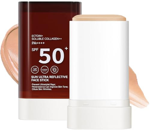 Matte Stick Foundation & Sunscreen Stick SPF50+ Pa++++, Cream Concealer Foundation For Aging Skin | Waterproof & Sweat-Proof | Lightweight & Long-Lasting For All-Day Wear