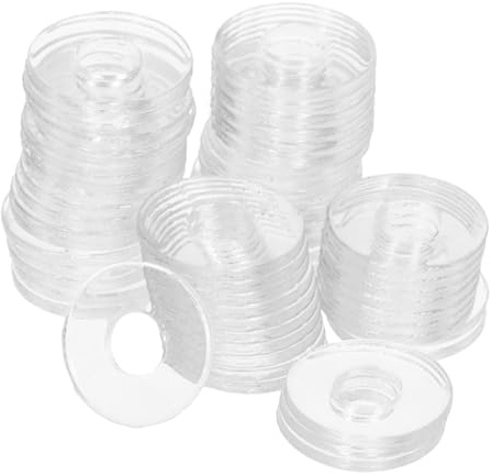 Homoyoyo 500 piezas Arandelas de Vinilo Juntas Planas Transparentes Resistentes Altas Temperaturas Aislantes y Selladoras para Reparación y Fijación Manillas de Ducha Accesorio para